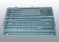 Industrial Stacking Folding Steel Wire Container Storage Cages For Cargo Transport
