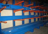 Slotted Rivet With Safelock Customized Size Cantilever Pallet Racking , Customized Color Material Rack