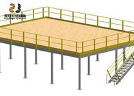 2 Layer Mezzanine Storage Platform / Steel Mezzanine Floor , Capacity 500kg - 4000kg/Sqm