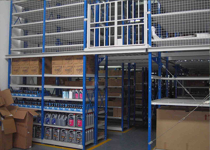 Plateaux de stockage industriels en acier mézanin à support de rack laminés à froid avec monture de support