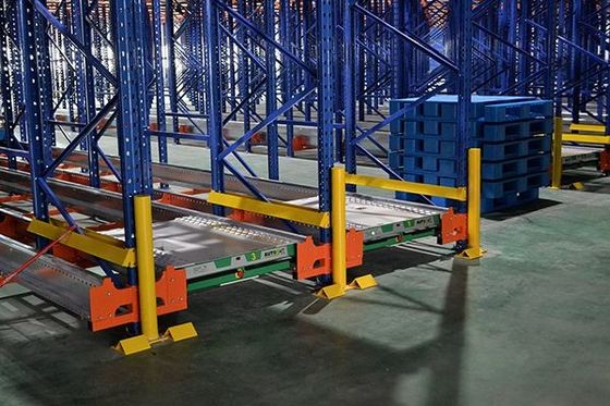 Système de stockage de rayonnages de palettes Orange / Blue Shuttle, Système de rayonnage de palettes sélectif