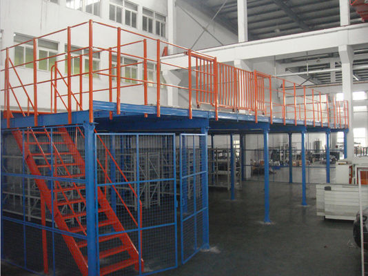 Mezzanine en acier de structure à plusieurs niveaux, plates-formes de stockage à support de rack