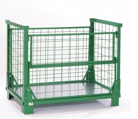 Cage en treillis métalliques soudés multicolores, cages de stockage en treillis métalliques pliables
