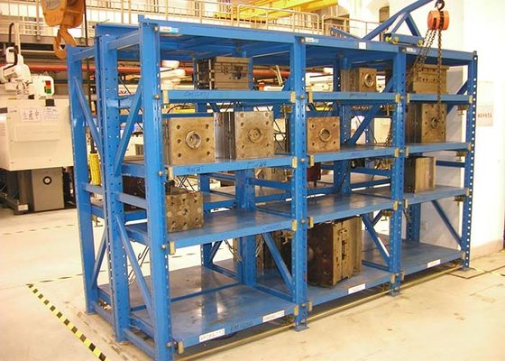 Systèmes réglables de racks de stockage de moules tirables pour l'industrie des moules en plastique