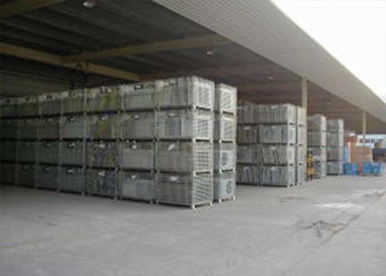 Finition en zinc de treillis métallique rigide pliable avec frein à pieds / rouleaux