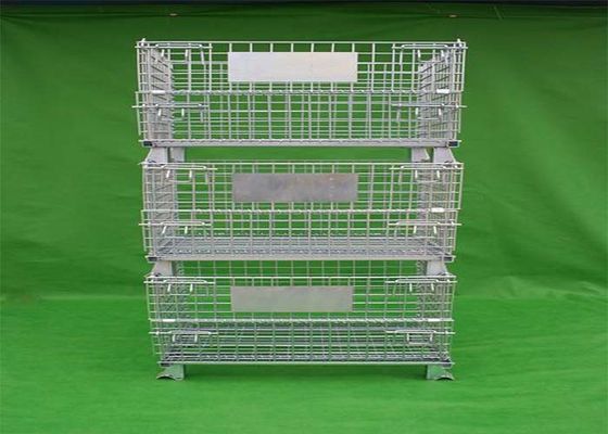 Cage en treillis métallique mobile et empilable avec traitement de surface galvanisé