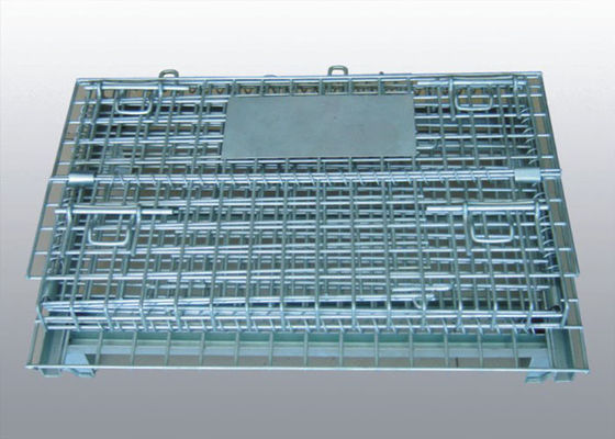 Container en fil d' acier pliable, contenant en fil d' acier industriel