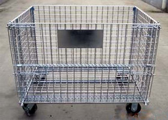Container en fil d' acier pliable, contenant en fil d' acier industriel