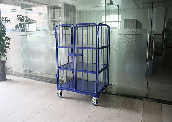 Cage à treillis en acier pliable, cages de stockage mobiles pour la logistique