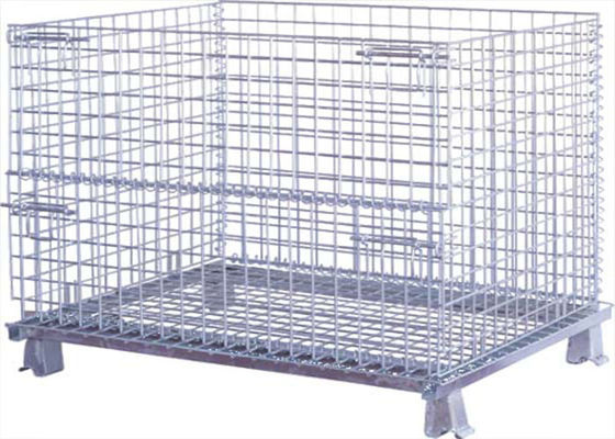 Cage pliable à treillis métalliques avec roues pour le transport de marchandises logistiques