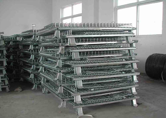 Panneaux de cage pliables à treillis métalliques avec porte de chute avant / 4 rouleaux