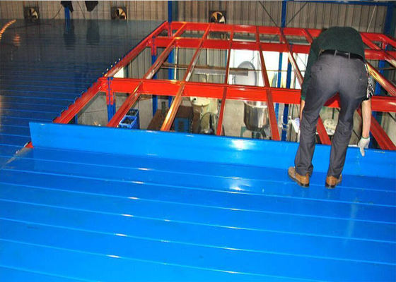 Acier Q235 Entrepôt industriel Planchers mézanins avec plaque d'acier 500 kg/m2