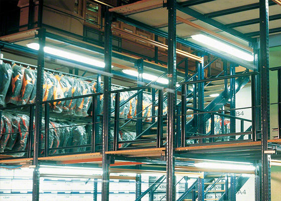 Couche en poudre de planchers industriels en acier mezzanine avec passerelles pour entrepôt