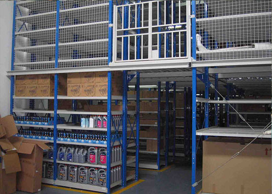 Plateaux de stockage industriels en acier mézanin à support de rack laminés à froid avec monture de support