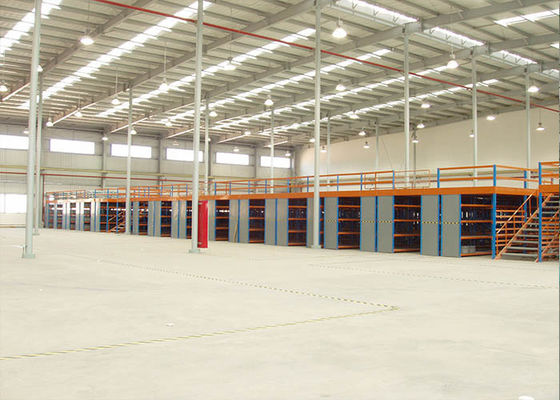 Mezzanine en acier de structure à plusieurs niveaux, plates-formes de stockage à support de rack