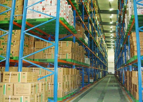 Système de stockage réglable pour les palettes lourdes en acier pour entrepôt