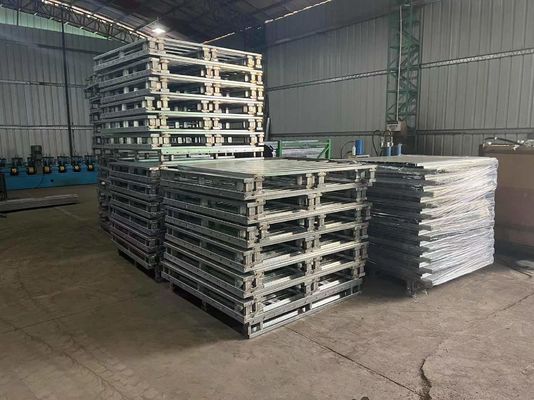 Palette d'acier pour entrepôt de grande capacité, empilable, taille standard euro