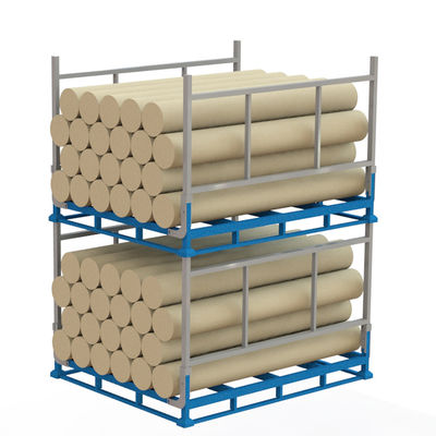Des racks métalliques verticaux personnalisés, des racks de stockage en acier empilés pour entrepôt