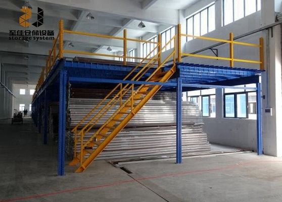 Époxy poudre revêtue de mezzanine industrielle étages 2 couches de stockage