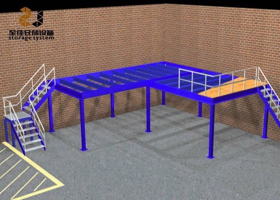 Fabrique revêtue de poudre d' époxy, planchers de mezzanine, racks de mezzanine en acier Q235