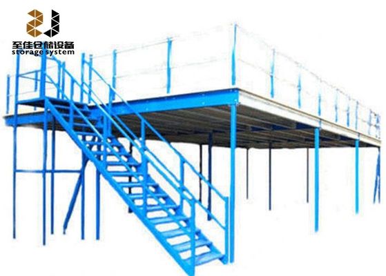 Plateformes mézanines de stockage en acier / mézanines supportées par des racks de palettes