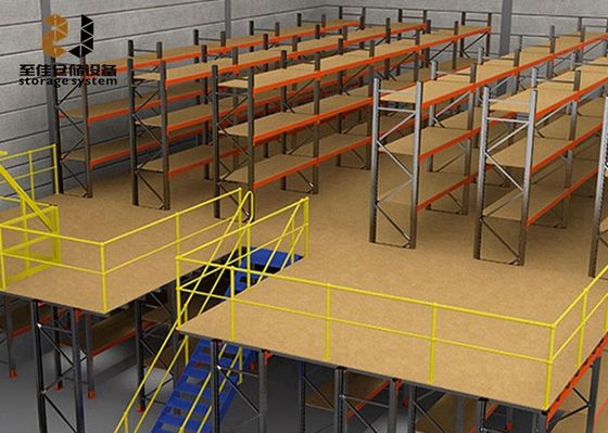 Économique planchers industriels de mezzanine en acier Q235 Systèmes de mezzanine d'entrepôt