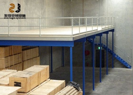 Structure en acier de sécurité Planchers mézanins industriels, plateforme de stockage mézanin assemblée