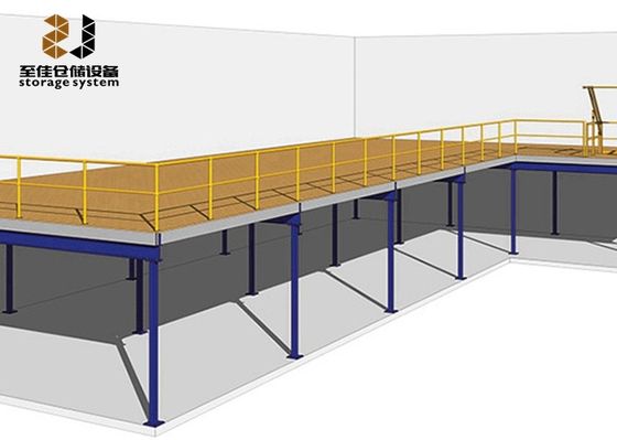 Planchers de mezzanine galvanisés pour entrepôts 500 kg/m2 à 1500 kg/m2 destinés à la manutention des matériaux