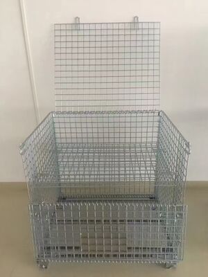Cage de stockage pliable avec couverture en maille